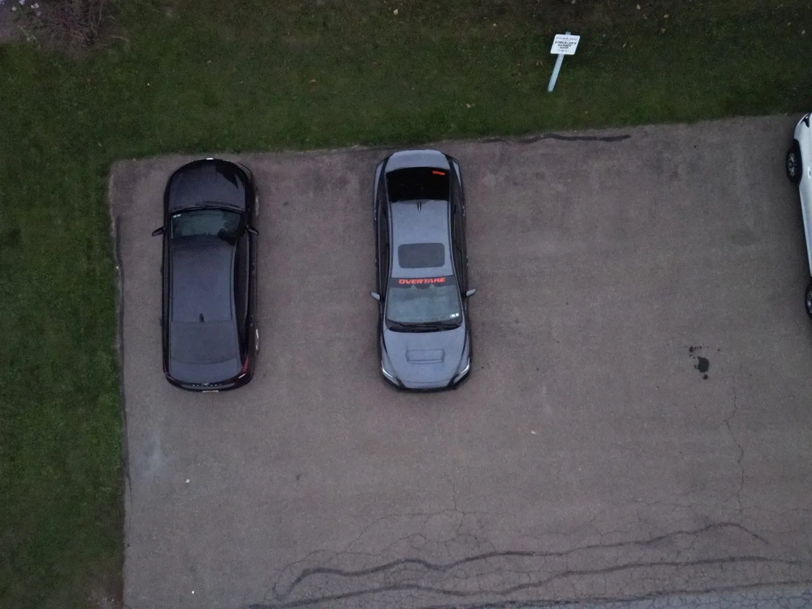 Higher top-down view of the lot