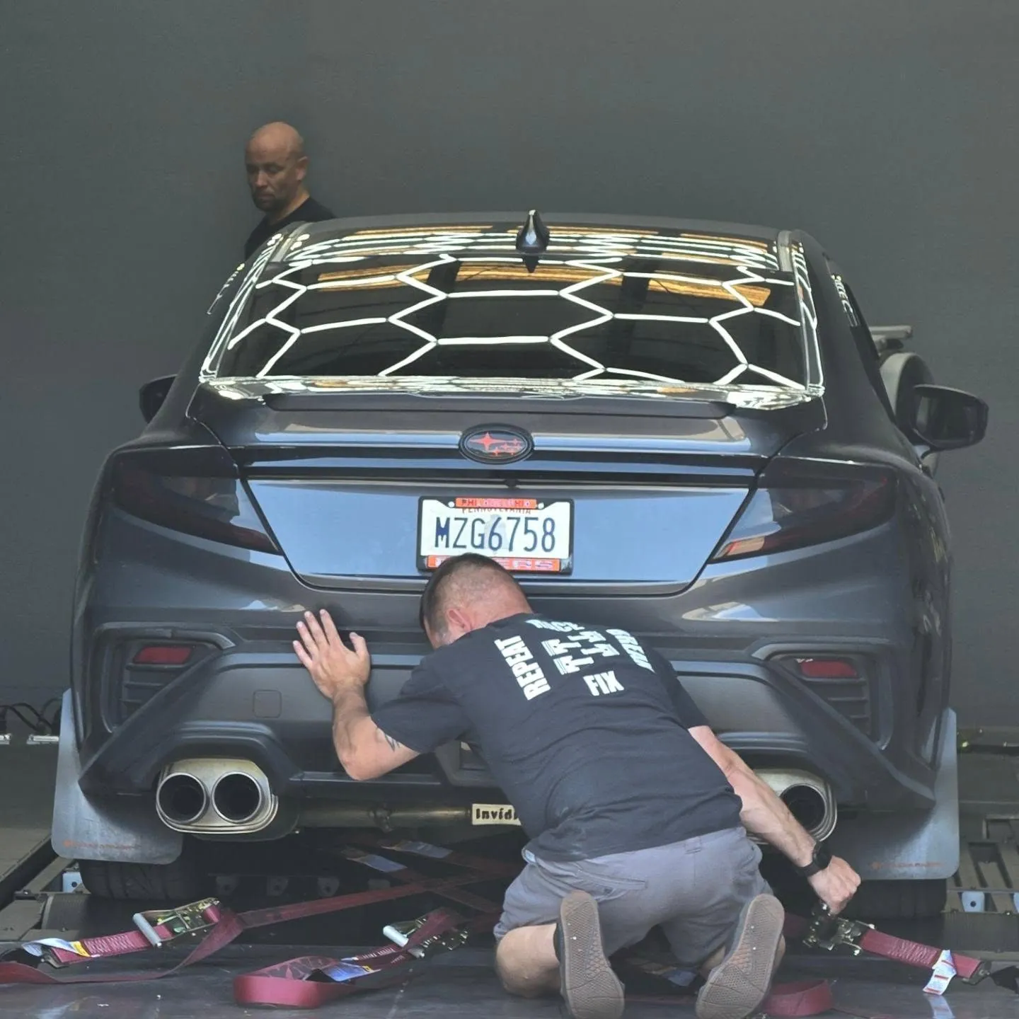 Strapping Fenrir down at Felix Performance for the DMann tune