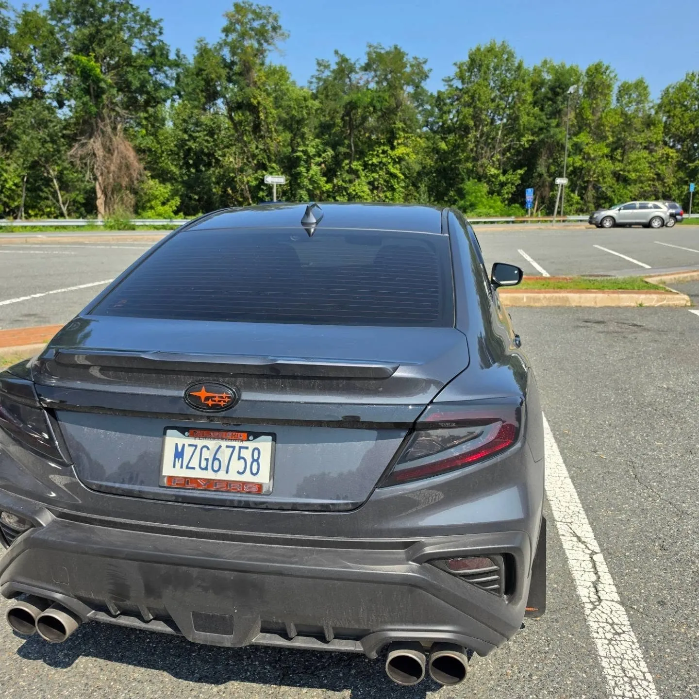 Rear view on the Virginia trip
