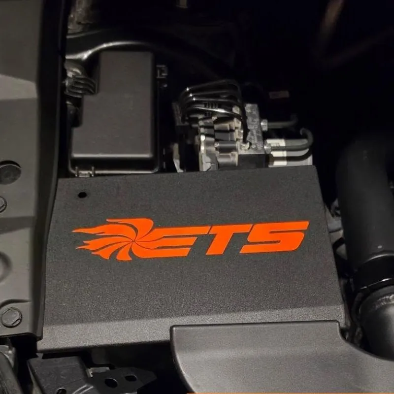 ETS intake airbox with the orange ETS logo