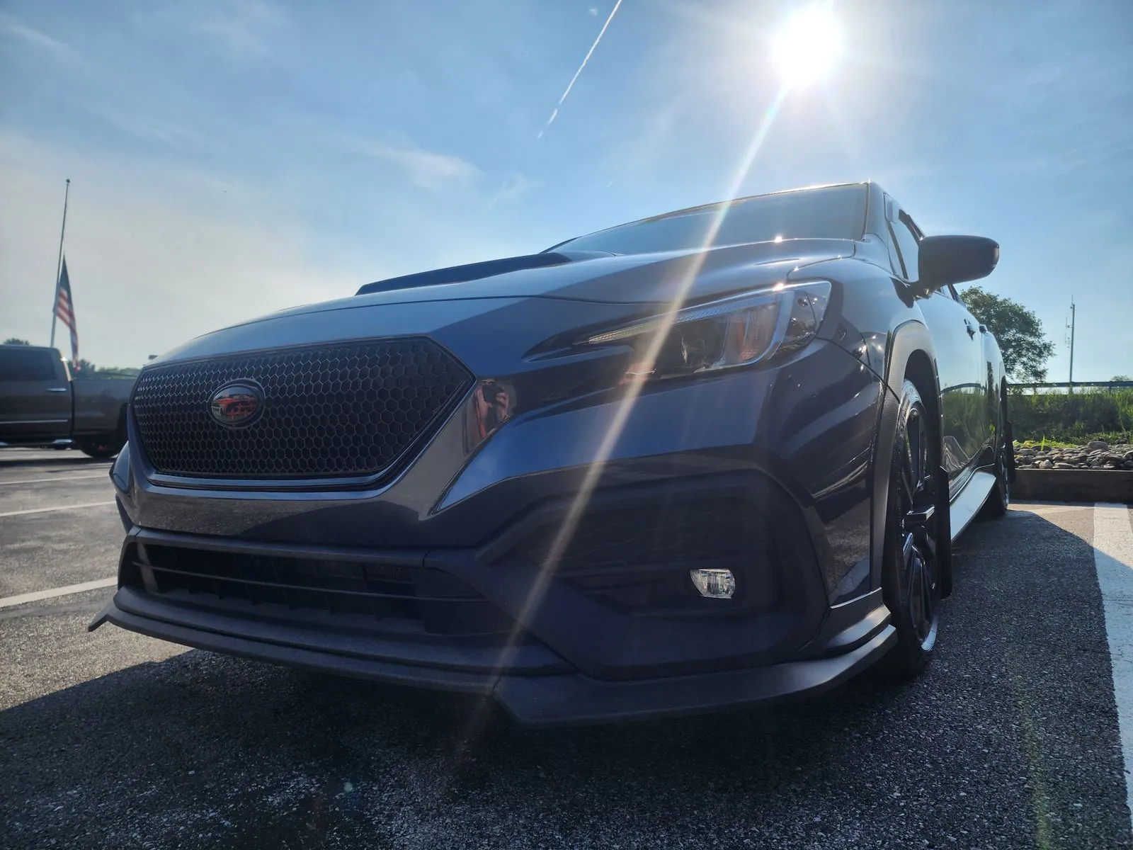 Low front shot into the sun