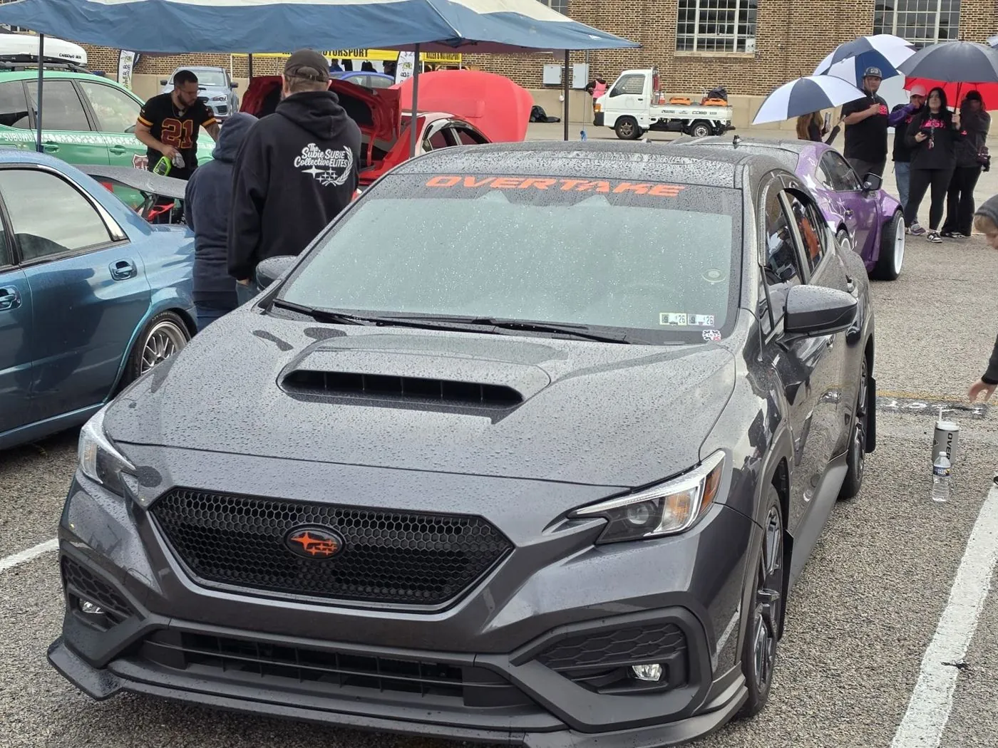 Rain on the hood at Boxerfest