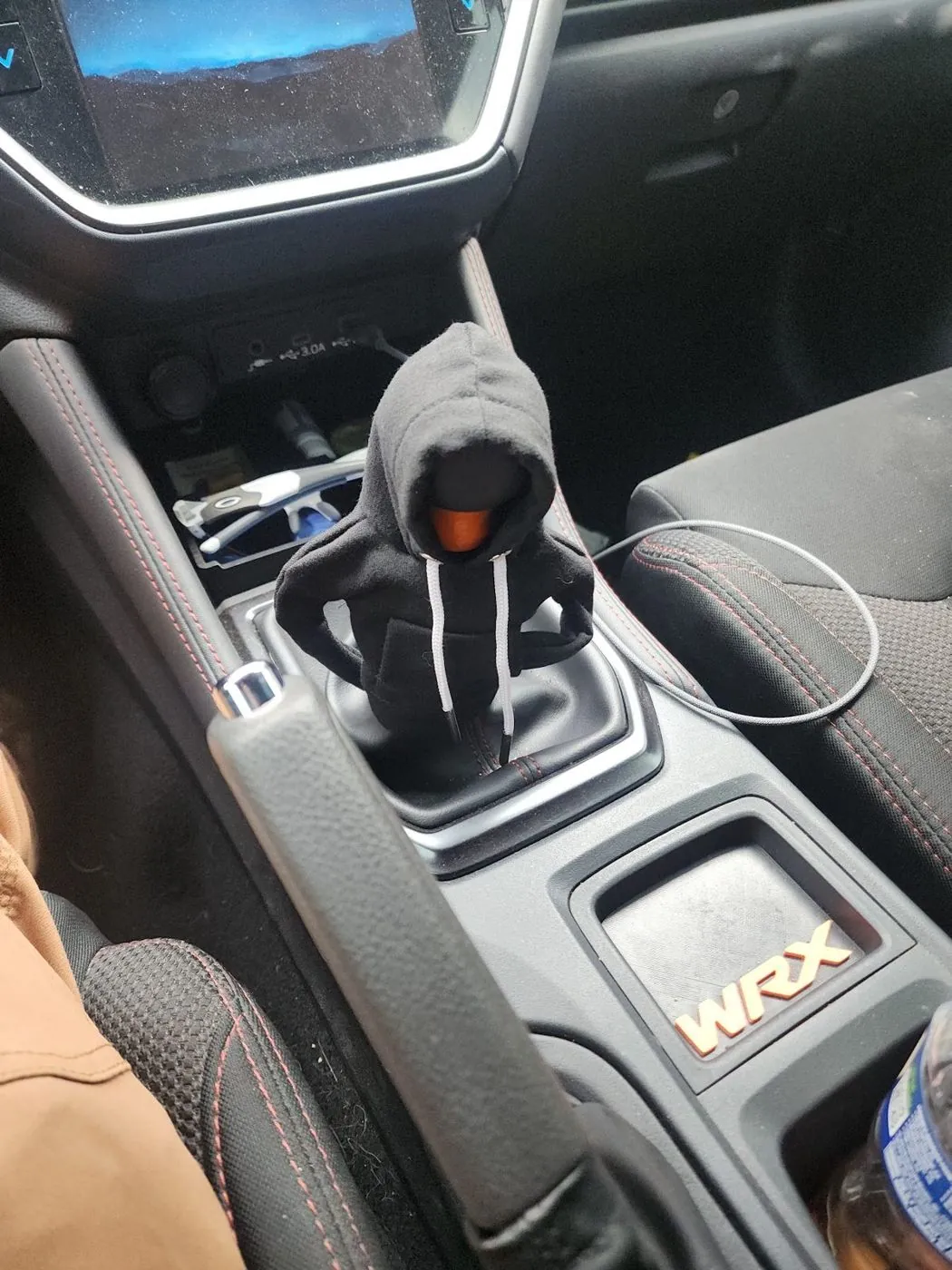The knob in its hoodie