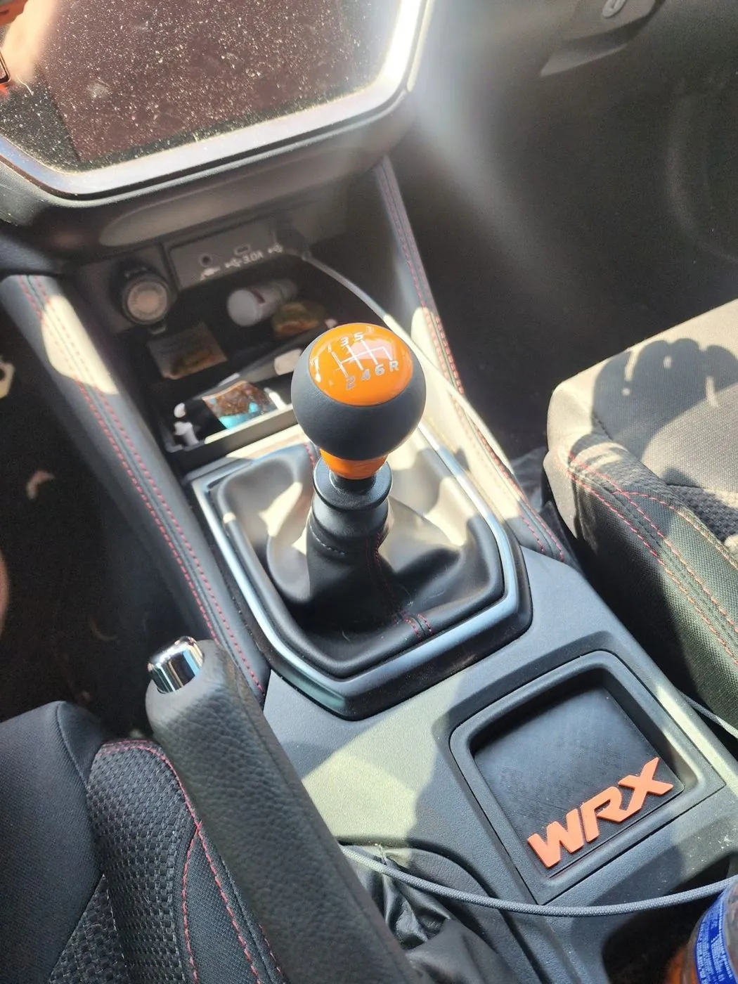Billetworkz orange knob and the WRX pocket