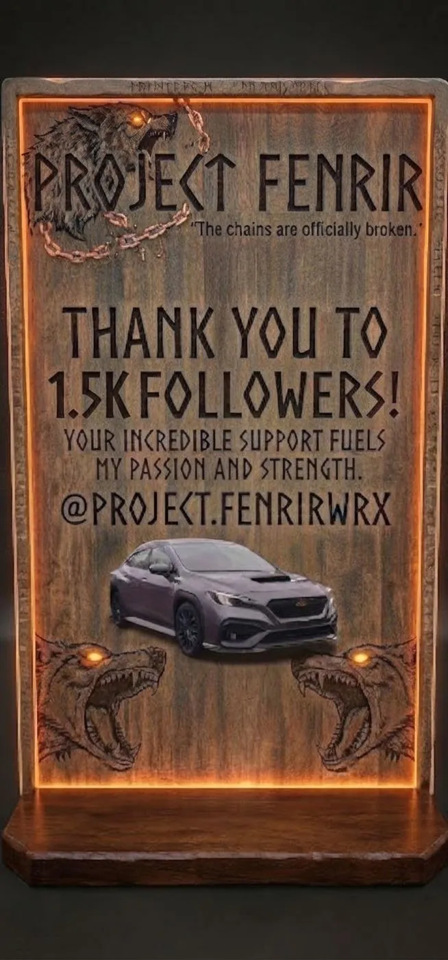 The 1.5K followers thank-you board