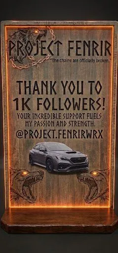 The 1K followers thank-you board