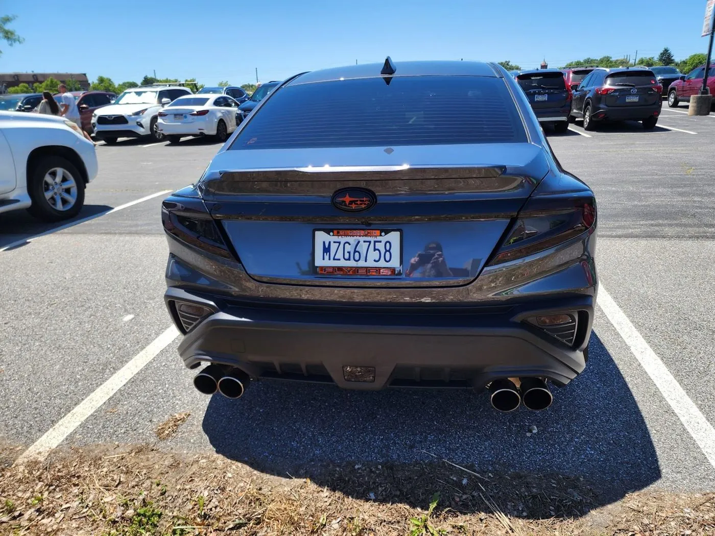 Rear in a full lot