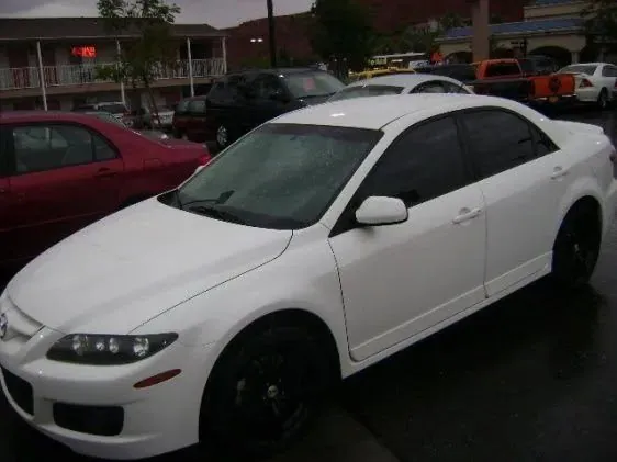 White Mazdaspeed6 Sport in the lot