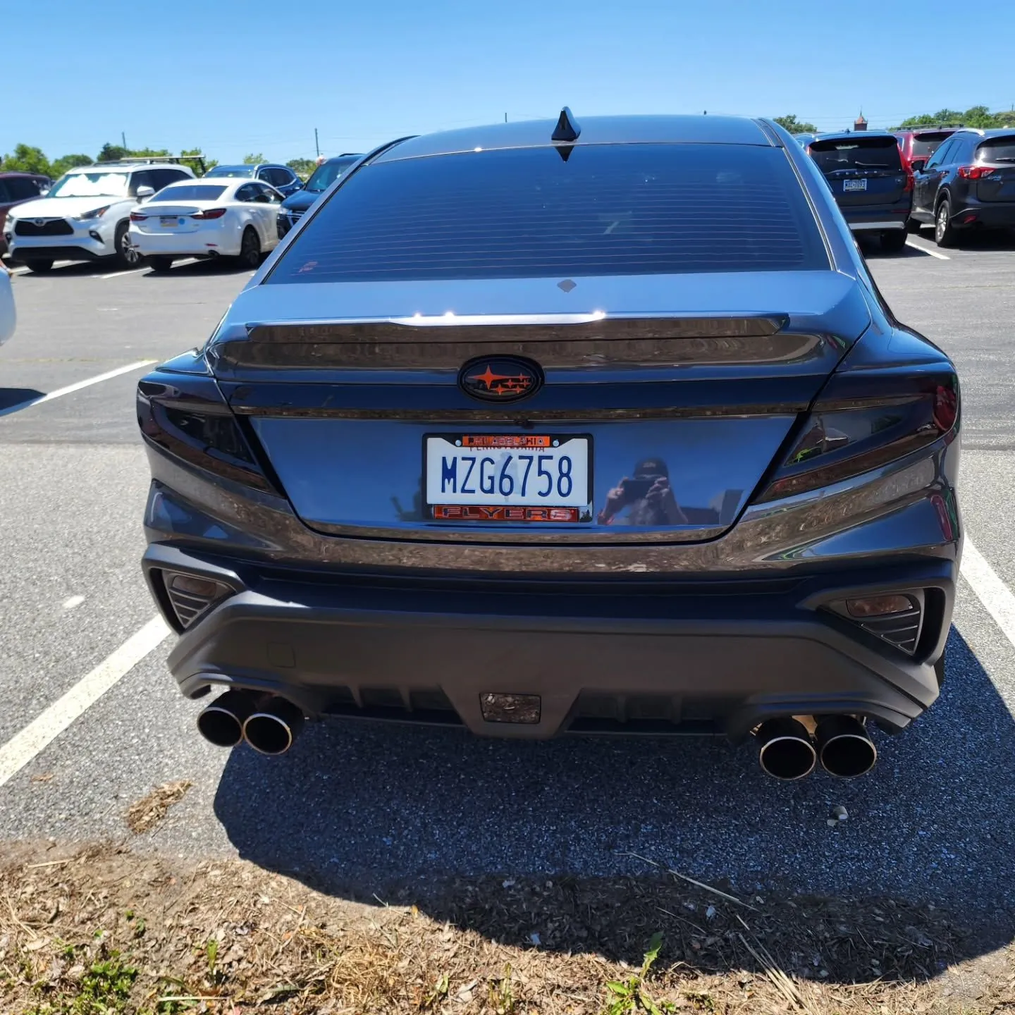 Rear view with quad tips