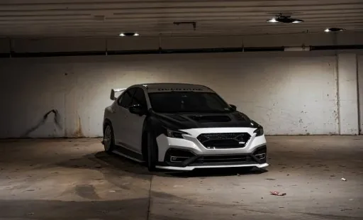 @inkd.wrx's WRX in a parking garage