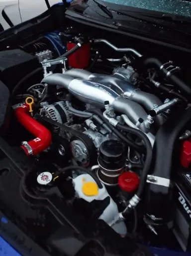 @mako.vb's WRX engine bay with the hood up