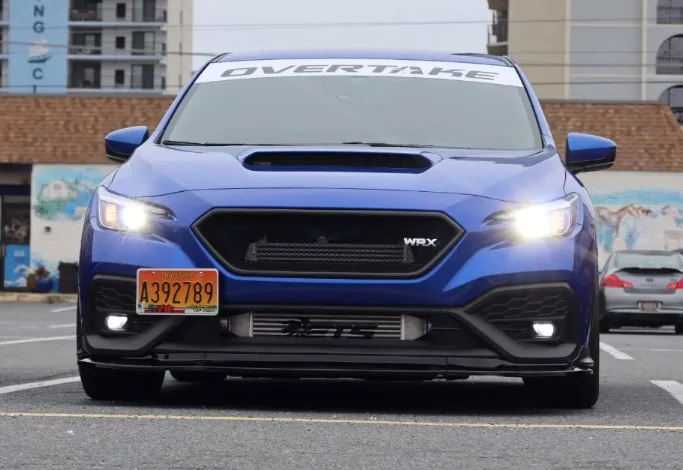 @mako.vb's WRX front on, with the ETS intercooler showing